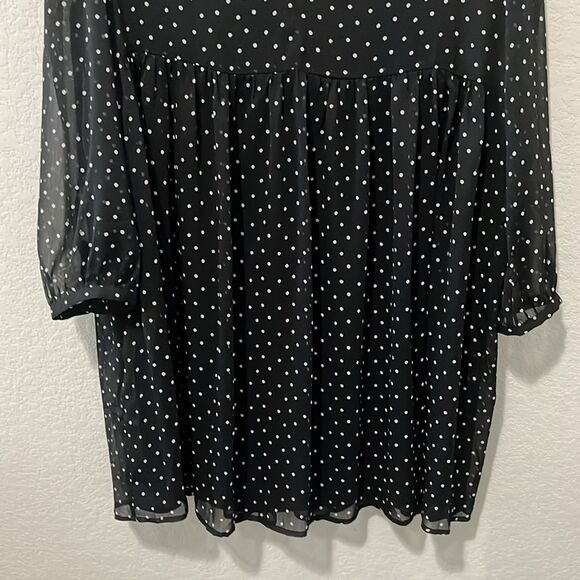ARITZIA Sunday Best Black Polka Dot Mini Dress, Size M - Picture 4 of 8